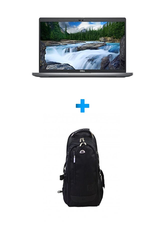 Latitude 5430 Laptop With 14 Inch FHD /Core I5-1235U/ 8 GB Ram/ 256 GB SSD /Intel Iris Xe/ Windows 10 Pro/ English Grey With HP Laptop Bags 1418 Backpack Black English Grey