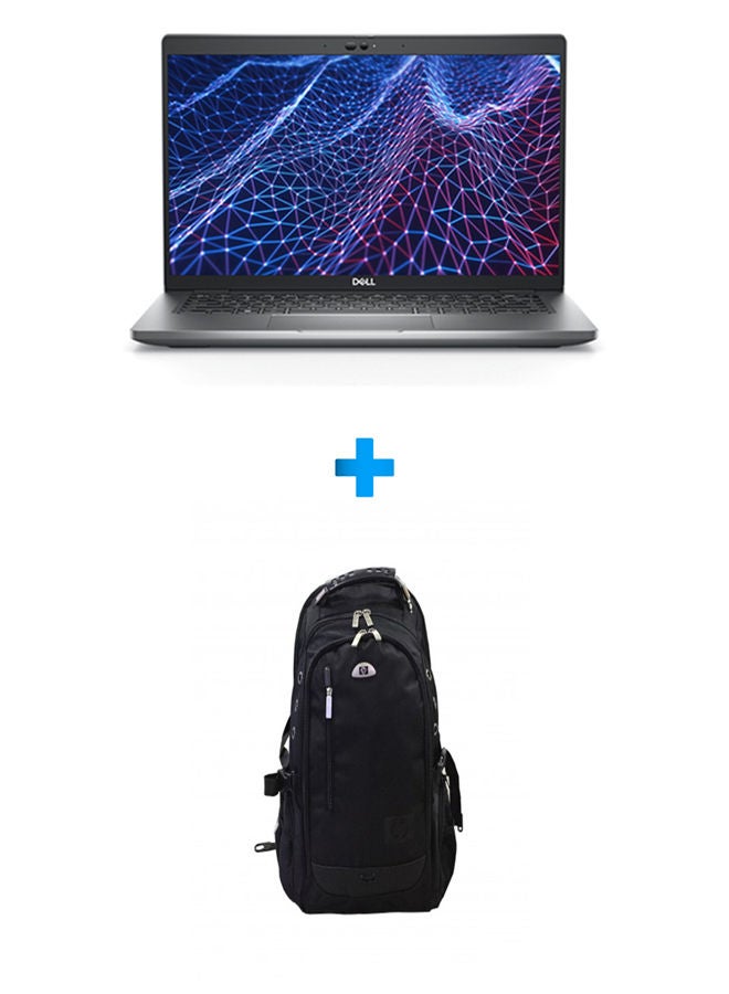 DELL D-Nb-5530I54G256_U Laptop With 15.6 Inch HD/ Core I5-1235U/ 4 GB Ram /256 GB SSD /2 GB Intel UHD 600 /Free Dos /English/Arabic Silver With HP Laptop Bags 1418 Backpack Black English/Arabic Silver  - Image 1