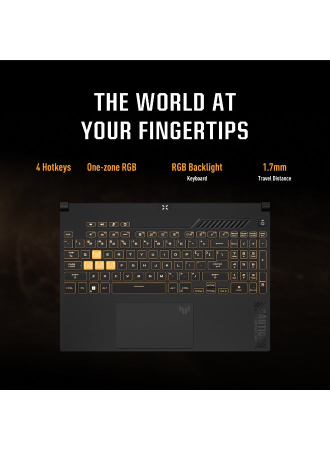 ASUS TUF Gaming F15 Laptop With 15.6-Inch Display, Intel Core i7-12700H Processor/16GB RAM/512GB SSD/4GB NVIDIA GeForce RTX 3050 Graphics/DOS(Without Windows) English/Arabic Mecha Grey - Image 4