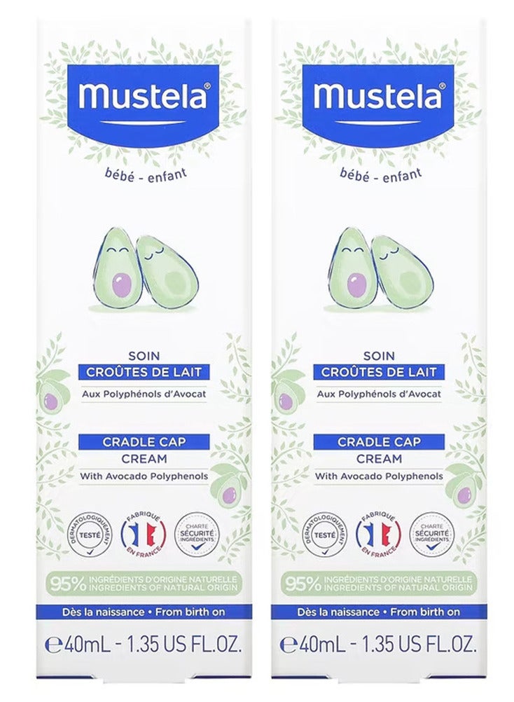 Mustela Pack Of 2 Mustela Cradle Cap Cream 40ml - Image 1