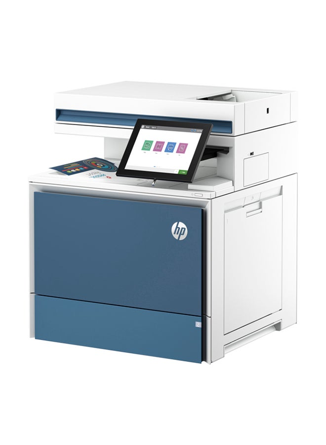 HP - Color LaserJet Enterprise MFP 5800dn Printer (6QN29A) White/Blue - Image 1