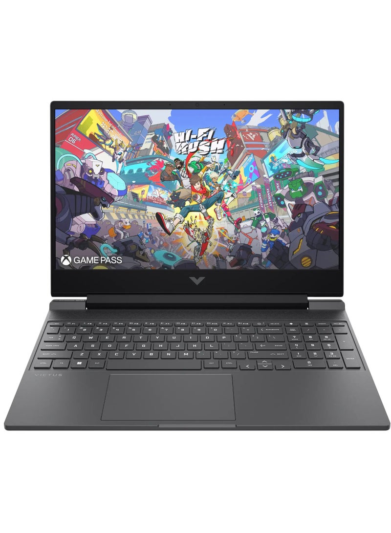HP Victus Gaming (Upgraded Version) Laptop With 15.6-Inch Full HD Display, AMD Ryzen 5-7535HS Processor/8GB RAM/512GB SSD/AMD Radeon RX 6550M Graphics Card/Windows 11 Home English Mica Silver  - Image 1