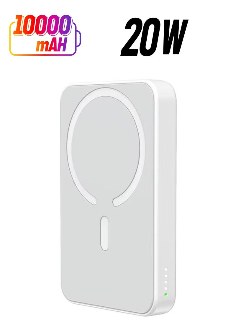 JOYROOM JR-W020 20W Mini Magnetic Wireless Power Bank - White - Image 1