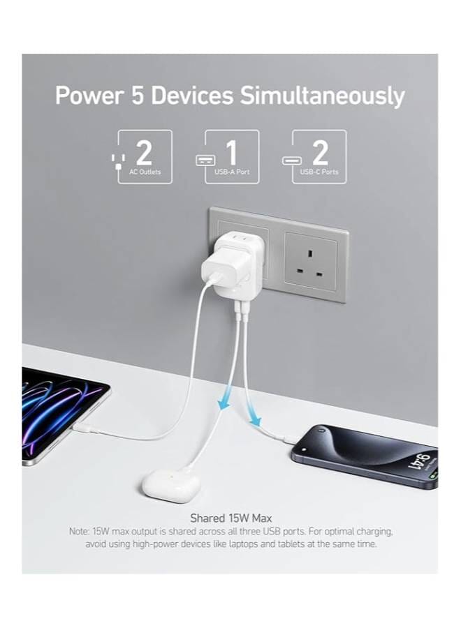 Anker Anker Travel Adapter Wall Charger 5-in-1 white  - Image 5