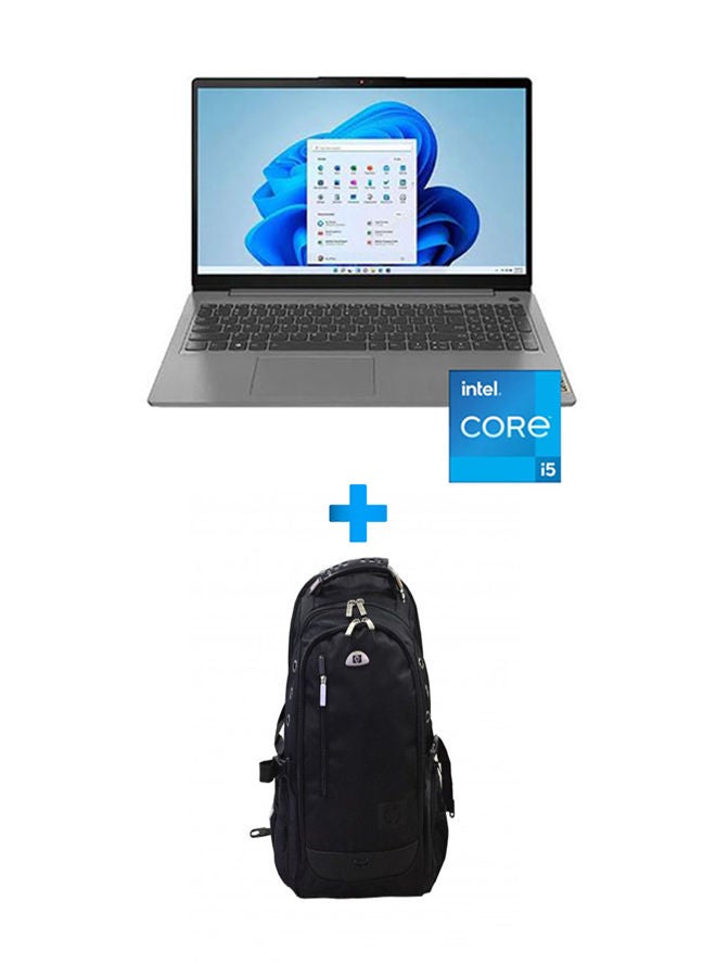 Lenovo Ideapad 3-2 Laptop With 15.6 Inch FHD /Core I5-1135G7 /8 GB Ram/ 1 Tb HDD /2 GB Geforce Mx350 /Free Dos /English/Arabic Sand With HP Laptop Bags 1418 Backpack Black English/Arabic Sand  - Image 1