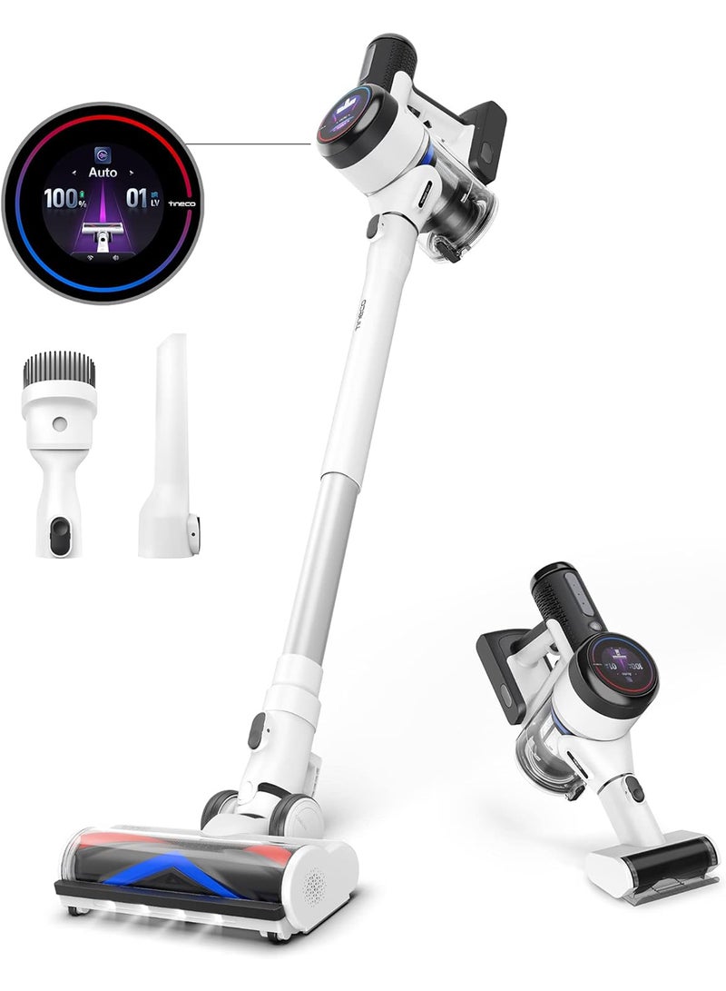 Tineco - Pure One S15 Pro Cordless Stick Vacuum Cleaner with Multiple Attachments and 500w Powerful suction, iLoop Sensor technology with iLoop screen, Ultra-Quiet and Self-Cleaning Technology 500 W Pure One S15 Pro White - Image 1