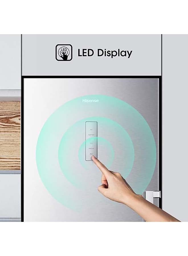 هايسنس Upright Door 381 Lt 13.5 Cu.Ft Refrigerator, Auto Defrost, Energy Saving Soundless Invertor, Touch Control, Metal Cooling, Large capacity, Premium Grey RL50W2NL Grey  - Image 5