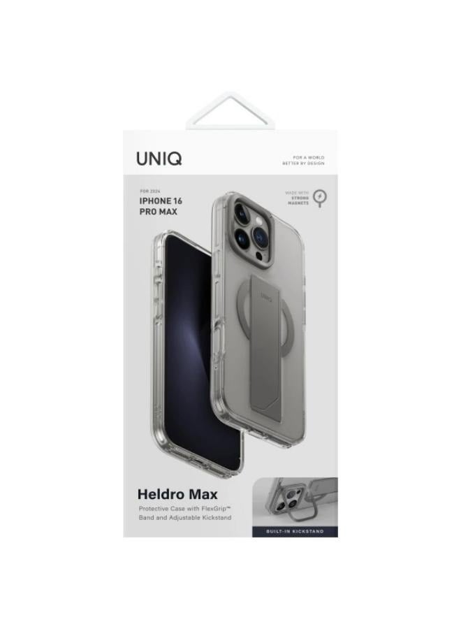 يونيك - Heldro Max FlexGrip Case for iPhone 16 Pro Max with Magnetic Charging - Lucent ( Clear ) - Image 1