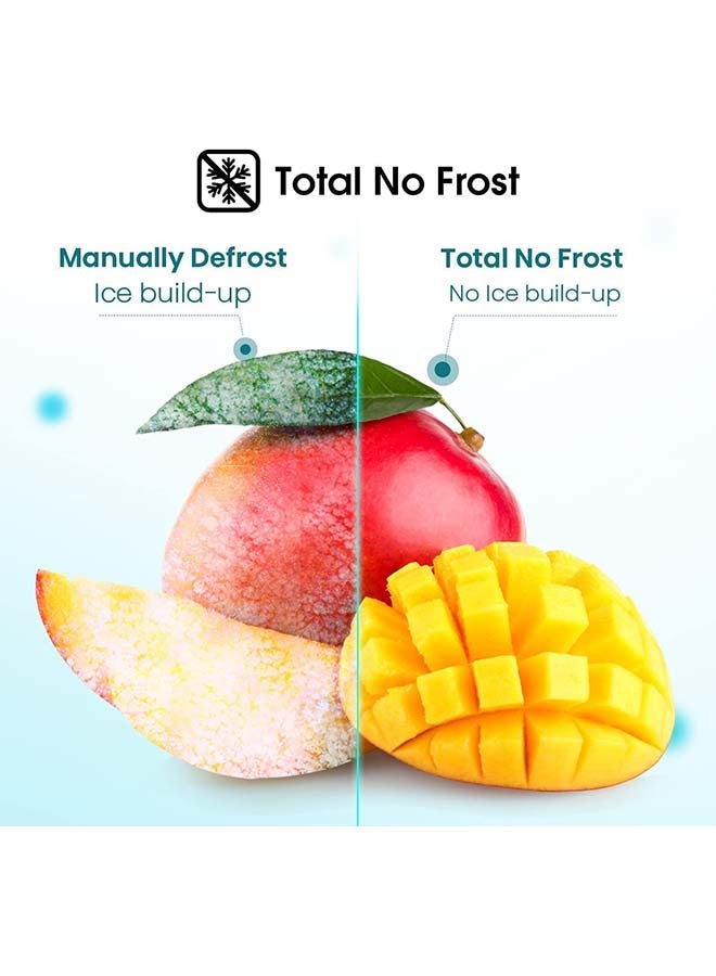 هايسنس 375 Ltr 13.2 CuFt Refrigerator, Total No Frost Less Noise Multi Air Flow Metal Cooling Inverter Compressor, Maximum Capacity.  Premium Silver, Adjustable Shelves, Led Light RT48W2NOI Grey - Image 5