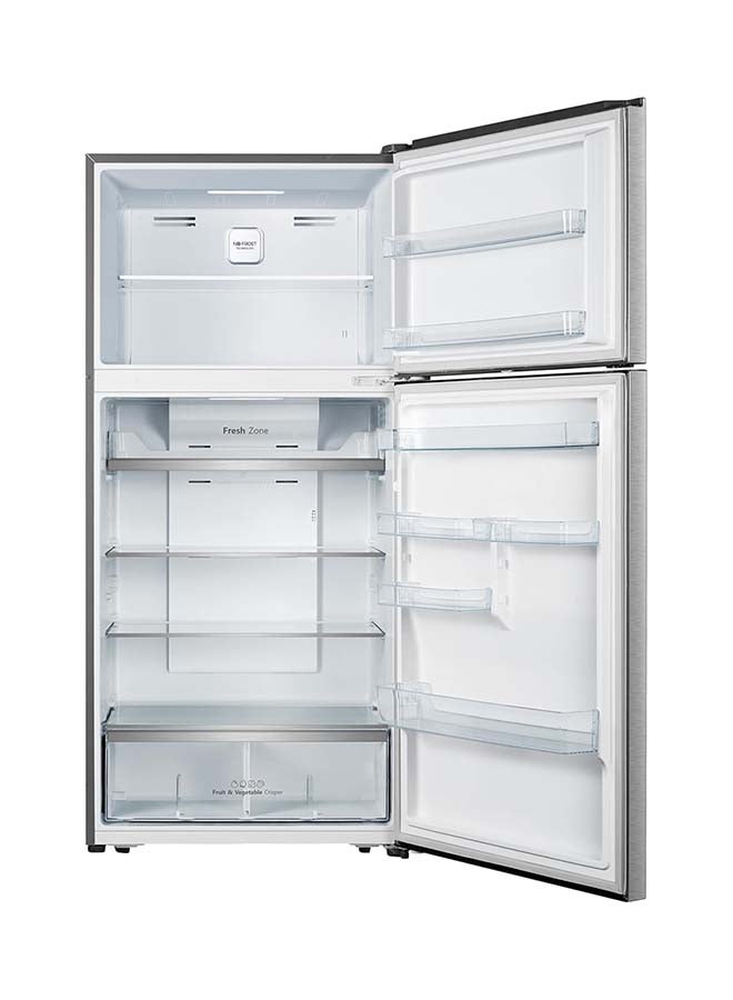 هايسنس Hisense 504 Ltr 17.9 CuFt Refrigerator & Freezer Total No Froast Less Noise Reversible Door Inverter Compressor, Touch Control,  Premium Silver, Adjustable Shelves, Led Light RT66W2NLI Grey  - Image 2