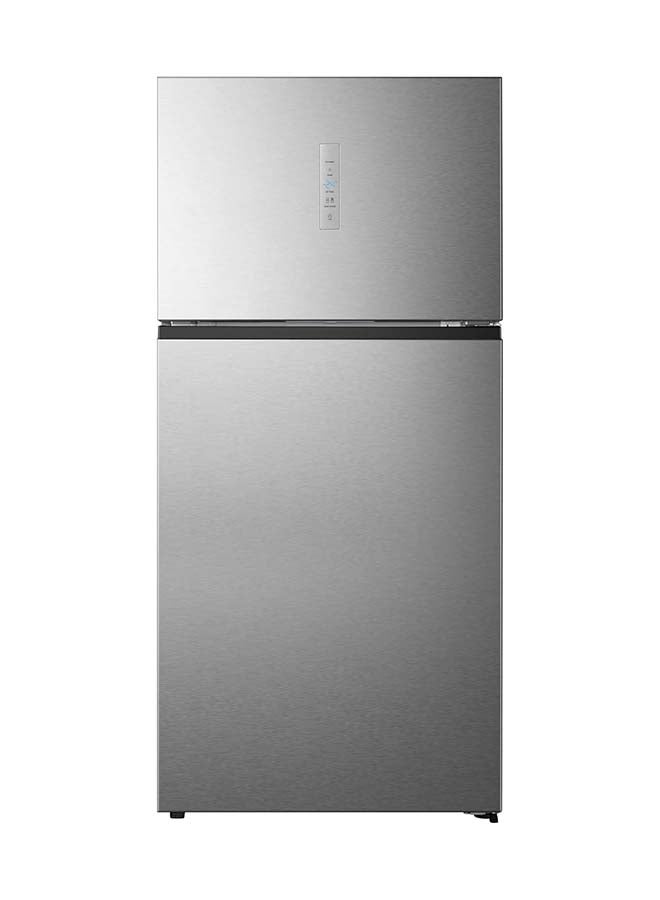هايسنس Hisense 504 Ltr 17.9 CuFt Refrigerator & Freezer Total No Froast Less Noise Reversible Door Inverter Compressor, Touch Control,  Premium Silver, Adjustable Shelves, Led Light RT66W2NLI Grey  - Image 1