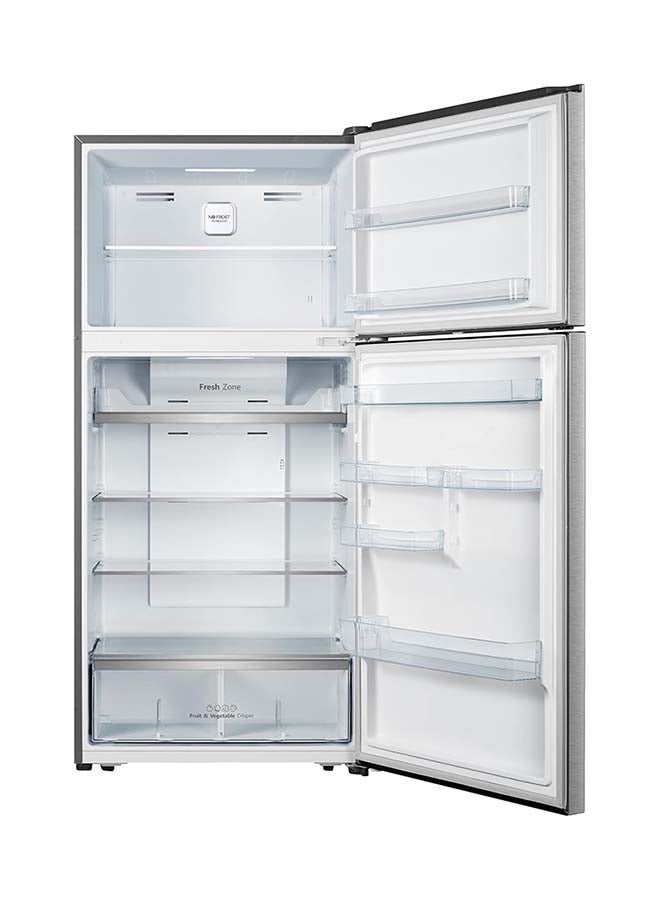 هايسنس 564 Ltr Refrigerator & Freezer Total No Frost Less Noise Reversible Door Inverter Compressor, Touch Control,  Premium Silver, Adjustable Shelves, Led Light RT73W2NLI Grey  - Image 2