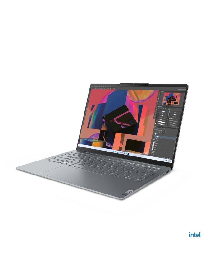 Lenovo Yoga Slim 6 Laptop With 14-Inch Display, Core i7-13700H Processor/16GB RAM/1TB SSD/Intel Iris XE Graphics/Windows 11 Home English/Arabic Storm Grey  - Image 1