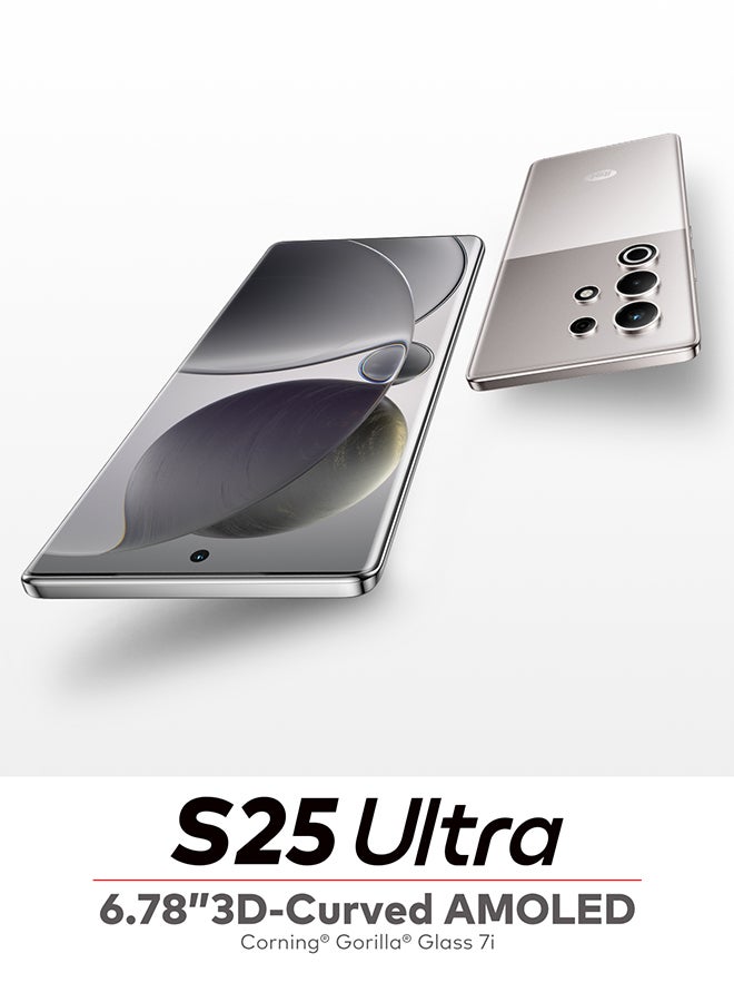 S25 Ultra Dual SIM  Meteor Titanium 8+8GB RAM 256GB 4G - Middle East Version