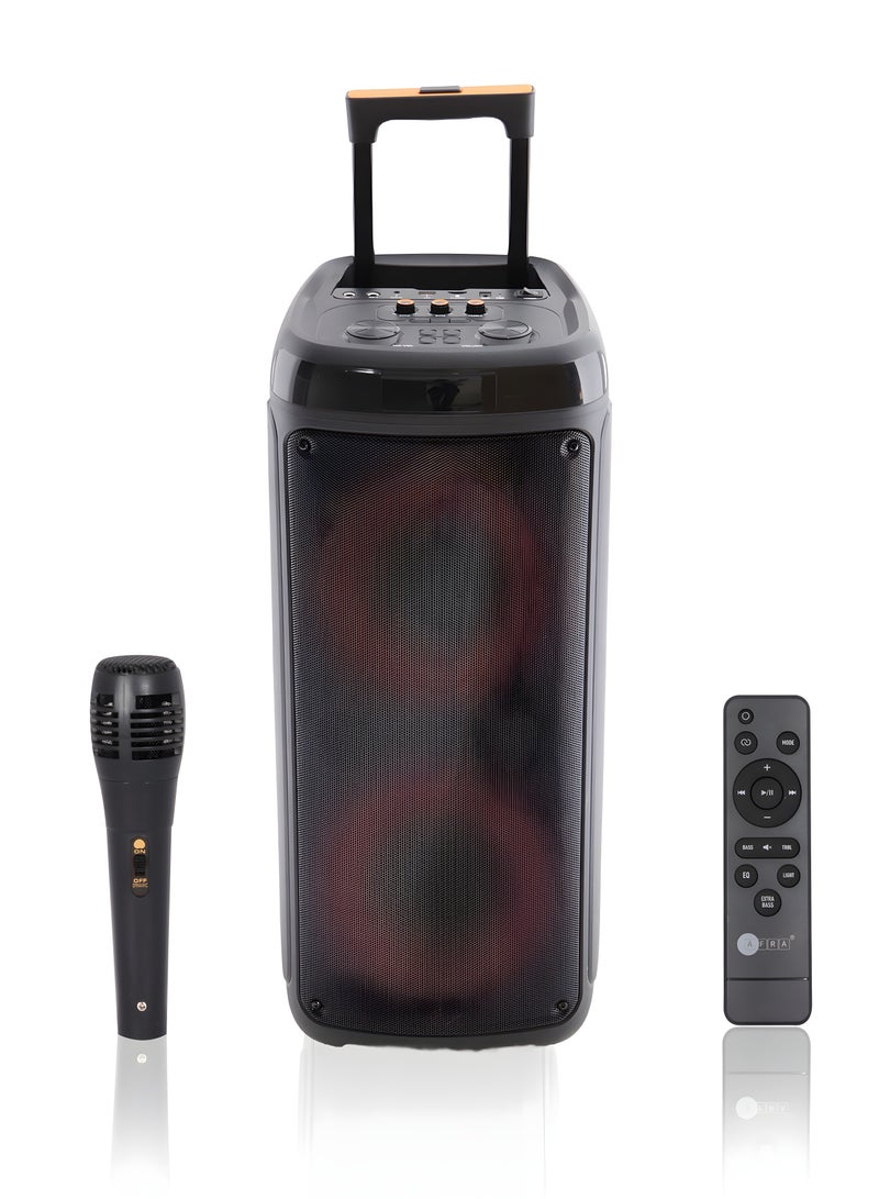 عفرا Trolley Speaker, 60 Watts, 6.5kg, 4000Ma Battery, Dual Speakers, True Wireless Stereo,  2 Years Warranty AF-60TSBK Black  - Image 5