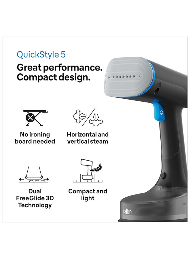 براون كويك ستايل 7 1200 واط، تقنية العناية السهلة، بخار سريع، تسخين سريع خلال 45 ثانية، خزان قابل للفصل سعة 150 مل، تقنية دوال فري جلايد 3D، بخار عمودي وأفقي، يقضي على 99.99% من البكتيريا - Image 2