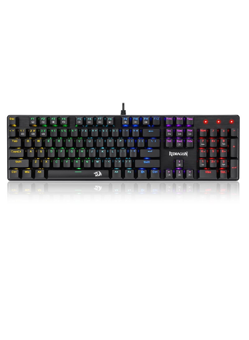 K608 Elite Valheim Mechanical Gaming Keyboard (RGB Design), Tactile Red Switch, 104 Keys, Rainbow LED Backlight, Wired Keyboard, Full Rollover Keyboard, US QWERTY Keyboard - pnsku/N70124853V/45/_/1729914385/8637b03a-9b66-4289-bdd1-e8fc5c1852a6