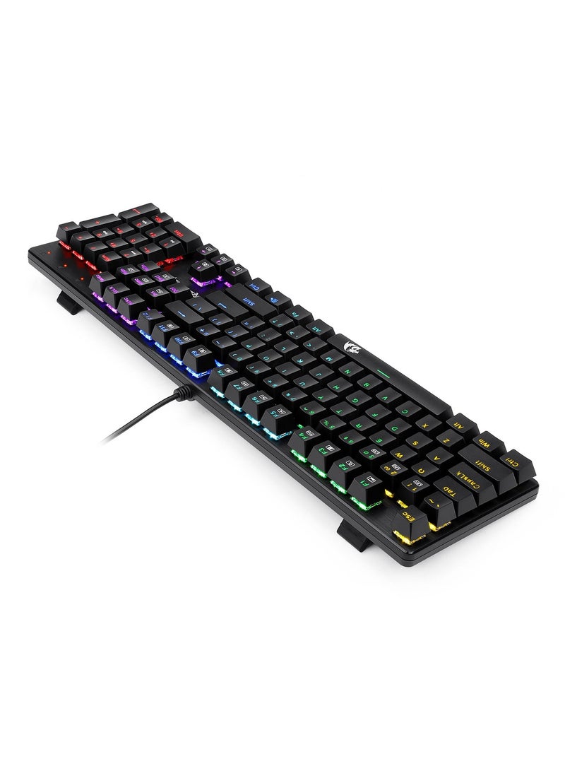 K608 Elite Valheim Mechanical Gaming Keyboard (RGB Design), Tactile Red Switch, 104 Keys, Rainbow LED Backlight, Wired Keyboard, Full Rollover Keyboard, US QWERTY Keyboard - pnsku/N70124853V/45/_/1729914387/866923c6-0e76-42c9-a960-e68580e32086