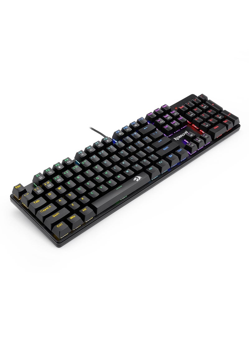 REDRAGON - K608 Elite Valheim Mechanical Gaming Keyboard (RGB Design), Tactile Black Switch, 104 Keys, Rainbow LED Backlight, Wired Keyboard, Full Rollover Keyboard, US QWERTY Keyboard - Image 1