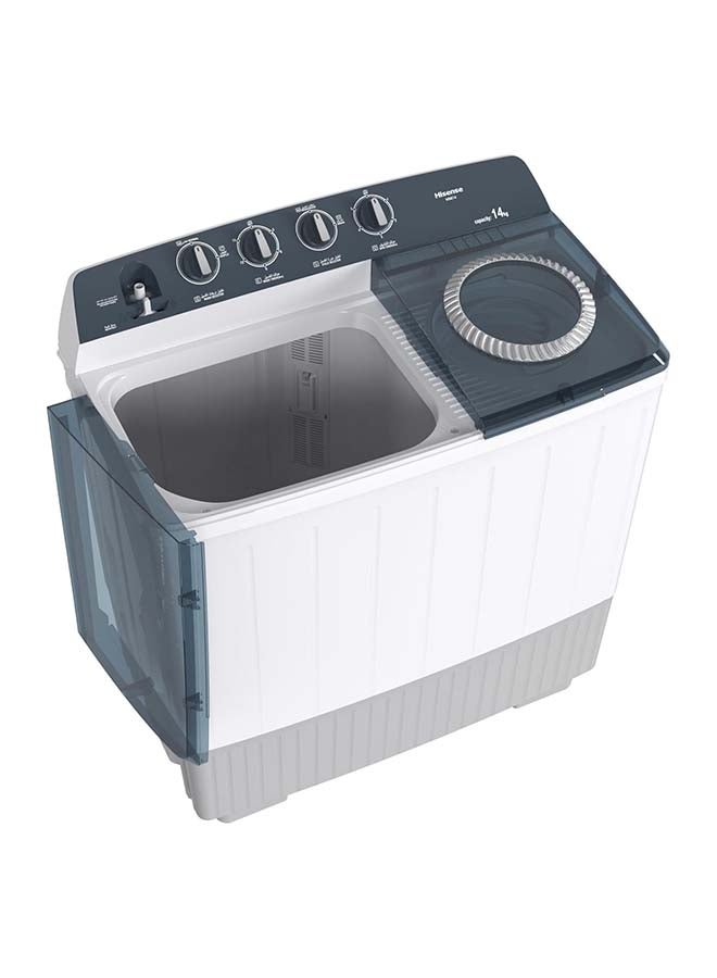 هايسنس Twin Tub Semi Auto 9 kilo Washing Machine, Easy to Move, Noiseless, High Quality, White WSG90 White  - Image 3
