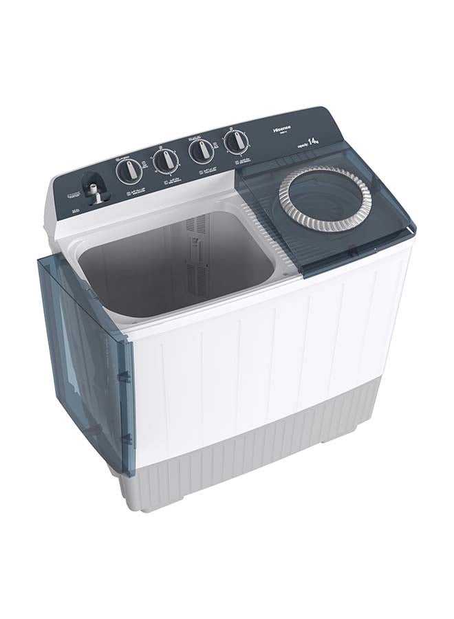 هايسنس Twin Tub Semi Auto 12 kilo Washing Machine, Easy to Move , Noiseless, High Quality, White WSG12 White  - Image 3