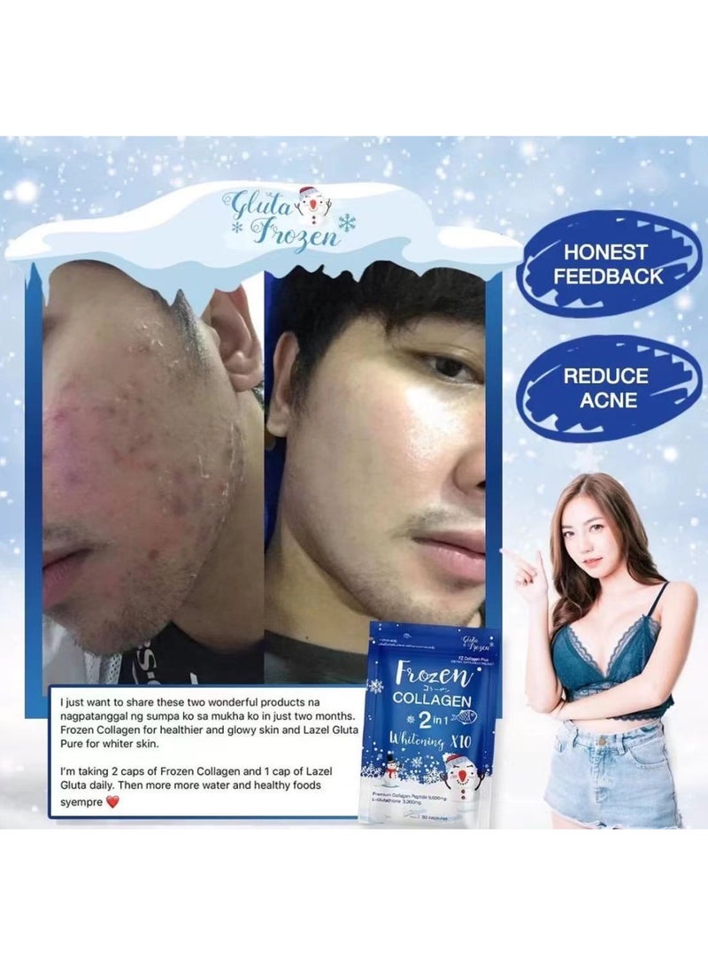Gluta Frozen Frozen Collagen 2in1whitening 10X  Premium Collagen Peptide30000 Mg L-Glutathione 10000 Mg 60 Capsule  - Image 5