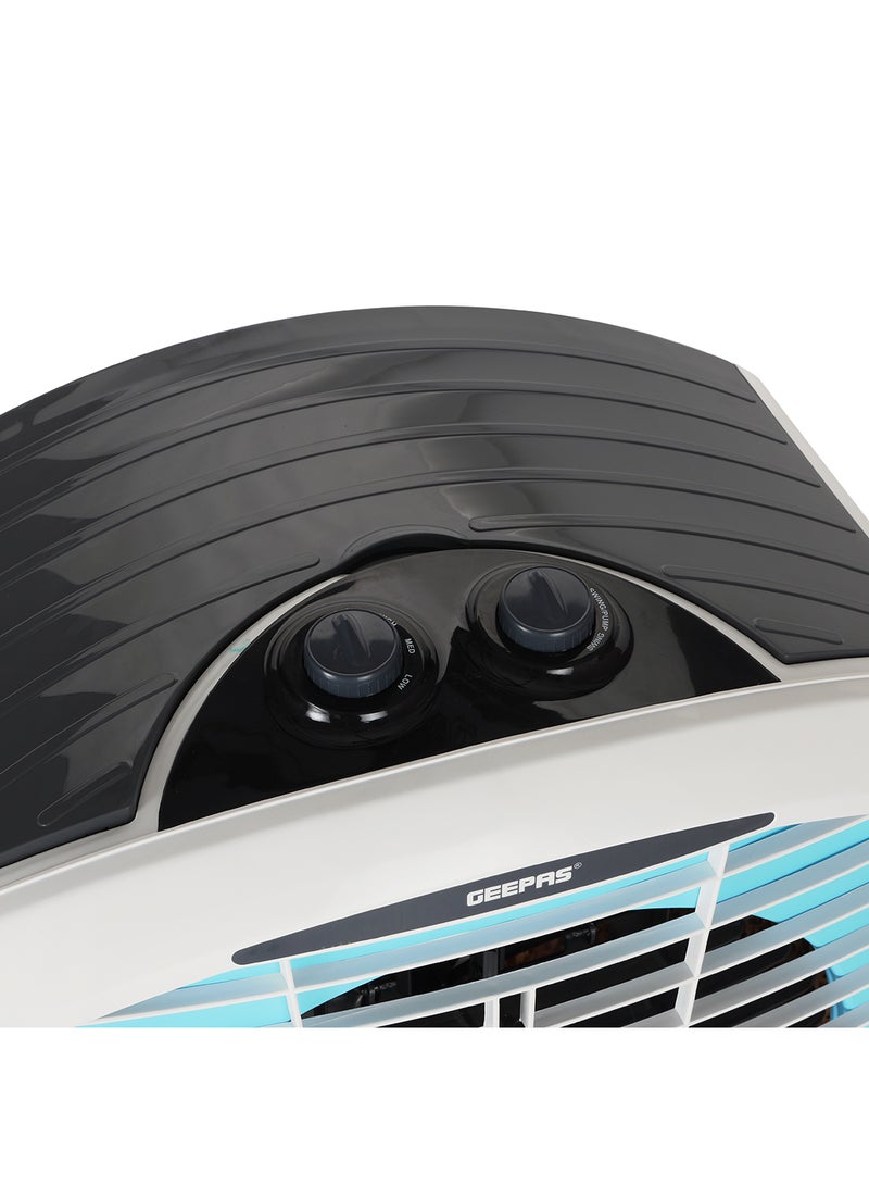 GEEPAS - Premium Desert Air Cooler Comes With 100L Large Tank Capacity, 4-Way Air Deflection, Auto Swing, Low Noise Operation / Inverter Compatible, 3 Side Honeycomb Pads, 3 Speed Setting/ Inverter Compatible, Water Level Indicator, Rust Free Body 100 L GAC1519H1 White - Image 1