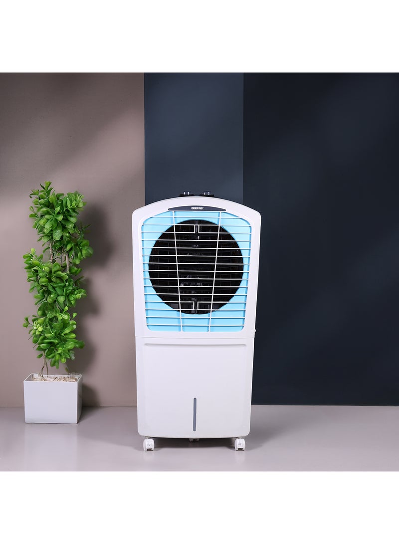 GEEPAS - Premium Desert Air Cooler Comes With 100L Large Tank Capacity, 4-Way Air Deflection, Auto Swing, Low Noise Operation / Inverter Compatible, 3 Side Honeycomb Pads, 3 Speed Setting/ Inverter Compatible, Water Level Indicator, Rust Free Body 100 L GAC1519H1 White - Image 1