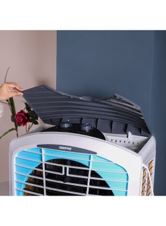GEEPAS Premium Desert Air Cooler Comes With 100L Large Tank Capacity, 4-Way Air Deflection, Auto Swing, Low Noise Operation / Inverter Compatible, 3 Side Honeycomb Pads, 3 Speed Setting/ Inverter Compatible, Water Level Indicator, Rust Free Body 100 L GAC1519H1 White  - Image 5