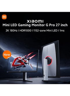 Xiaomi 27-Inch Display Monitor For Gaming Mini LED G Pro 27i 2K 180Hz ELA5587UK black  - Image 5