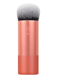 REAL TECHNIQUES Bubble Blending Makeup Brush Multipurpose Face Brush for Liquid, Cream, & Powder Products, Unique Bubble Brush Head, Synthetic Bristles, Vegan & Cruelty Free 1 Count Orange  - Image 2