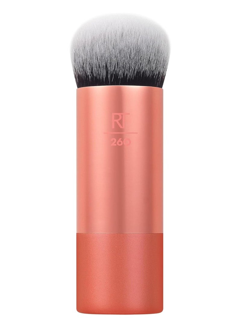 REAL TECHNIQUES Bubble Blending Makeup Brush Multipurpose Face Brush for Liquid, Cream, & Powder Products, Unique Bubble Brush Head, Synthetic Bristles, Vegan & Cruelty Free 1 Count Orange - Image 2