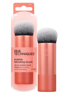 REAL TECHNIQUES Bubble Blending Makeup Brush Multipurpose Face Brush for Liquid, Cream, & Powder Products, Unique Bubble Brush Head, Synthetic Bristles, Vegan & Cruelty Free 1 Count Orange  - Image 1
