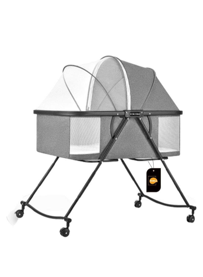 كيدل Baby Crib Portable Folding Cradle Bedside Bed Mobile Baby Bed Sleeping Basket Bb Bed Newborn Splicing Big Bed  - Image 1