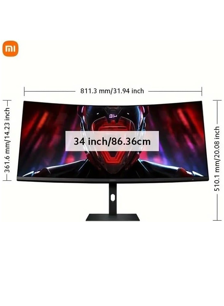 34-Inch Display Monitor Curved For Gaming G34WQI WQHD 180Hz ELA5458UK Black - pnsku/N70124970V/45/_/1729939759/920a76e8-9bbe-4a9c-b5a9-8e37b28ffd6b