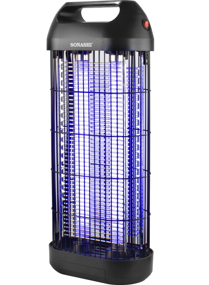 SONASHI - Insect Killer with Ultra UV-A Tube and Anti-Touch Metal Grid | High Coverage of 80m2 | Easy to Use, Install, and Safe Operation | Removable Tray for Easy Cleaning | Effective and Durable 20 W SIK-820 Black - Image 1