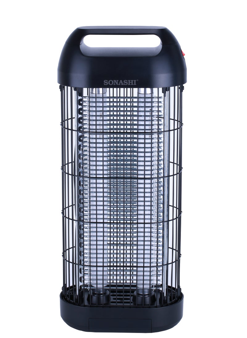 SONASHI - Insect Killer with Ultra UV-A Tube and Anti-Touch Metal Grid | High Coverage of 80m2 | Easy to Use, Install, and Safe Operation | Removable Tray for Easy Cleaning | Effective and Durable 20 W SIK-820 Black - Image 1