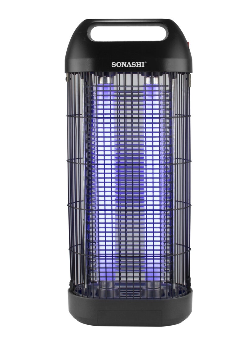 SONASHI - Insect Killer with Ultra UV-A Tube and Anti-Touch Metal Grid | High Coverage of 80m2 | Easy to Use, Install, and Safe Operation | Removable Tray for Easy Cleaning | Effective and Durable 20 W SIK-820 Black - Image 1