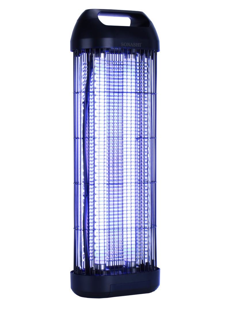 SONASHI - Insect Killer with Ultra UV-A Tube and Anti-Touch Metal Grid | High Coverage of 200m2 with Output Voltage up to 1900V | Removable Tray for Easy Cleaning | Effective and Durable 30 W SIK-830 Black - Image 1