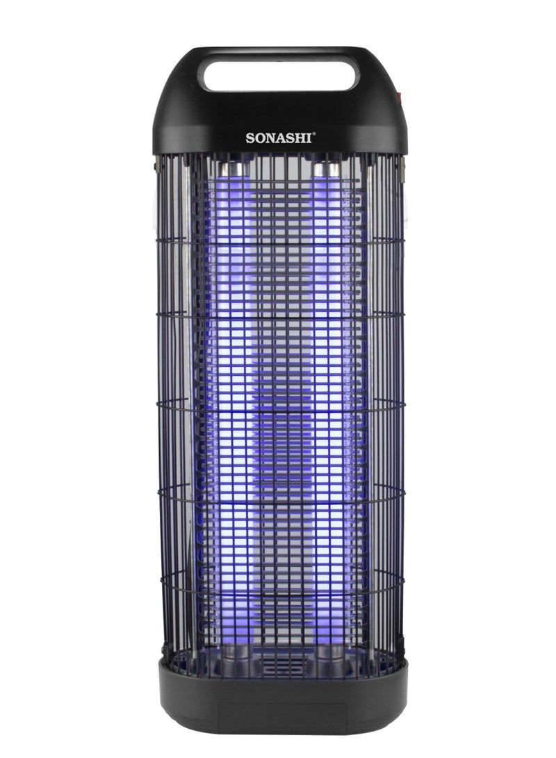 SONASHI - Insect Killer with Ultra UV-A Tube and Anti-Touch Metal Grid | High Coverage of 200m2 with Output Voltage up to 1900V | Removable Tray for Easy Cleaning | Effective and Durable 30 W SIK-830 Black - Image 1