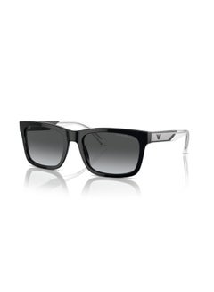 Men's Polarized Rectangular Shape Acetate Sunglasses 4224 - Lens Size: 57 Mm - Shiny Black - pnsku/N70125045V/45/_/1730095507/82da17ad-e388-4b05-920d-67c226dee914