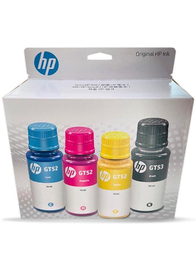 HP GT52 CMY / GT53 Blk Ink Bottle 7K3W9AA (Set of 4) Black,Cyan,Magenta,Yellow  - Image 1