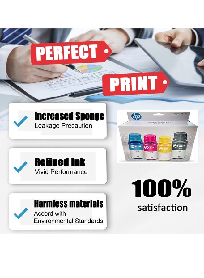 HP GT52 CMY / GT53 Blk Ink Bottle 7K3W9AA (Set of 4) Black,Cyan,Magenta,Yellow  - Image 4