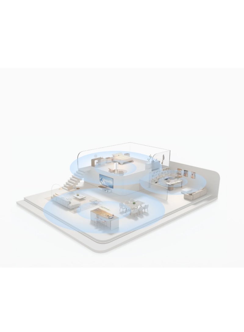 WiFi Mesh 3  Whole Home Mesh System Wi-Fi 6 Plus, One-Touch Connection, Viewed Wi-Fi Diagnosis, 200 m2 WiFi Coverage, Parental Control, 6 Gigabit Ethernet Ports White - view 3