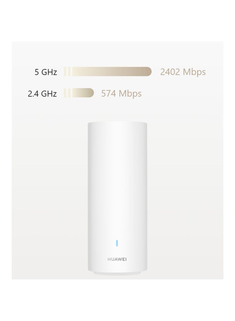 WiFi Mesh 3  Whole Home Mesh System Wi-Fi 6 Plus, One-Touch Connection, Viewed Wi-Fi Diagnosis, 200 m2 WiFi Coverage, Parental Control, 6 Gigabit Ethernet Ports White - view 2