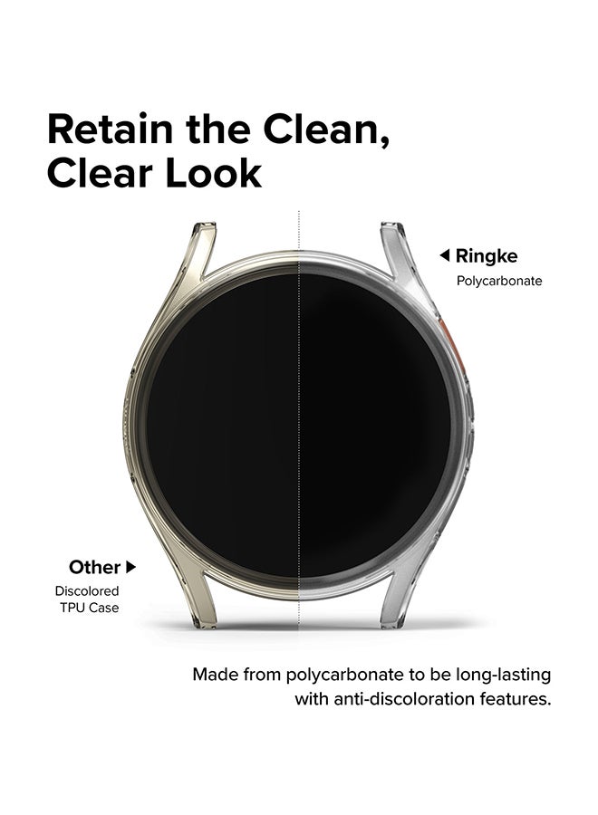 Ringke Slim And Glass Compatible With Samsung Galaxy Watch 7 44mm Case, Hard PC Frame Protection Cover +HD Clear Tempered Glass Screen Protector- Alpine Clear - Image 4