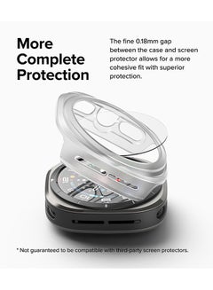 Ringke Slim And Glass Combo For Samsung Galaxy Watch Ultra 47mm Case, Hard PC Frame Protection Cover HD Clear Tempered Glass Screen Protector - Alpine Clear  - Image 4