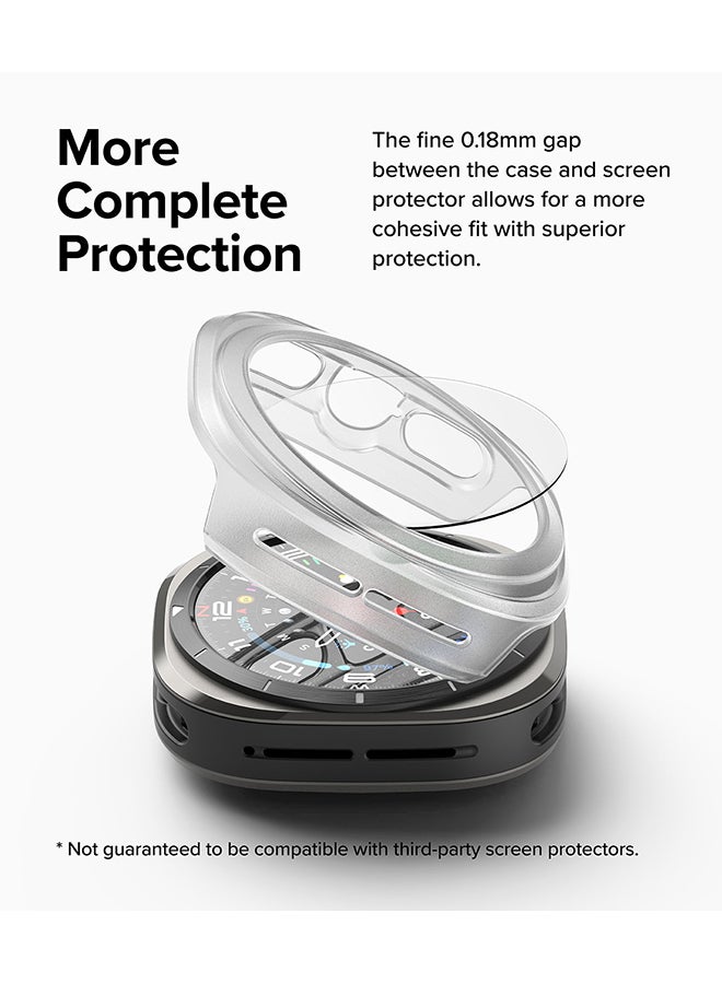Ringke Slim And Glass Combo For Samsung Galaxy Watch Ultra 47mm Case, Hard PC Frame Protection Cover HD Clear Tempered Glass Screen Protector - Alpine Clear  - Image 4