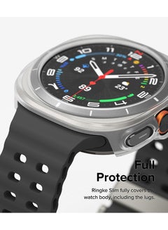 Ringke Slim And Glass Combo For Samsung Galaxy Watch Ultra 47mm Case, Hard PC Frame Protection Cover HD Clear Tempered Glass Screen Protector - Alpine Clear  - Image 5