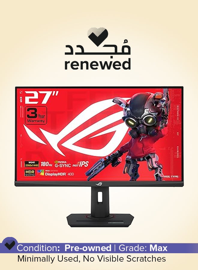 أسوس Renewed - ROG Strix 27-Inch USB Type-C Gaming Monitor Black - Image 1